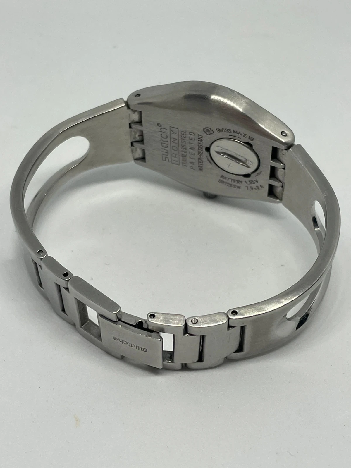 Swatch Irony V8 roestvrij staal met minimalistische zilveren wijzerplaat – vintage jaren 90 – photo 4